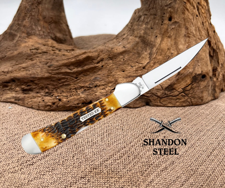 Case XX™ Rogers Jigged Burnt Amber Bone CS CopperLock 51392