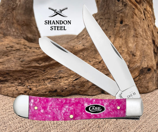 Case XX™ Trapper Pink Crackle Kirinite 16160 Stainless Pocket Knife 16160