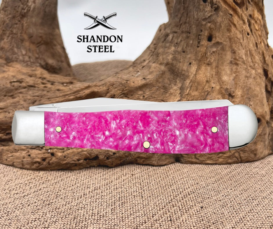 Case XX™ Trapper Pink Crackle Kirinite 16160 Stainless Pocket Knife 16160