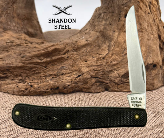 CASE XX USA Vintage 1992 Black Zytel Handle Single Blade Pocket Knife (03)