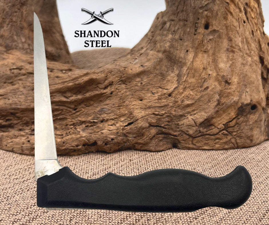 Case XX USA Vintage 1986 Snapper Black Folding Pocket Fillet Knife Fish (09)