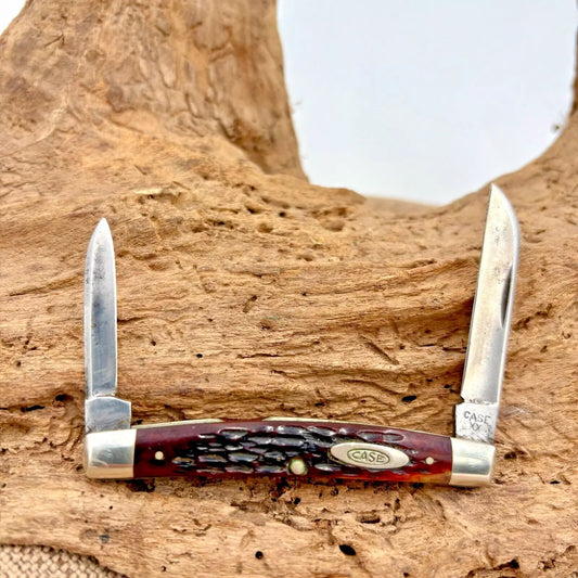Vintage 1940-1964 Case XX USA 2 Blade Half Congress Knife 6269 Jigged Bone(217)