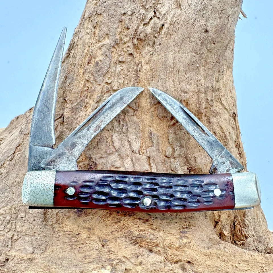 Case XX USA 63033 Vintage 3 Blade Jr Stockman 1979 Folding Pocket Knife (200)