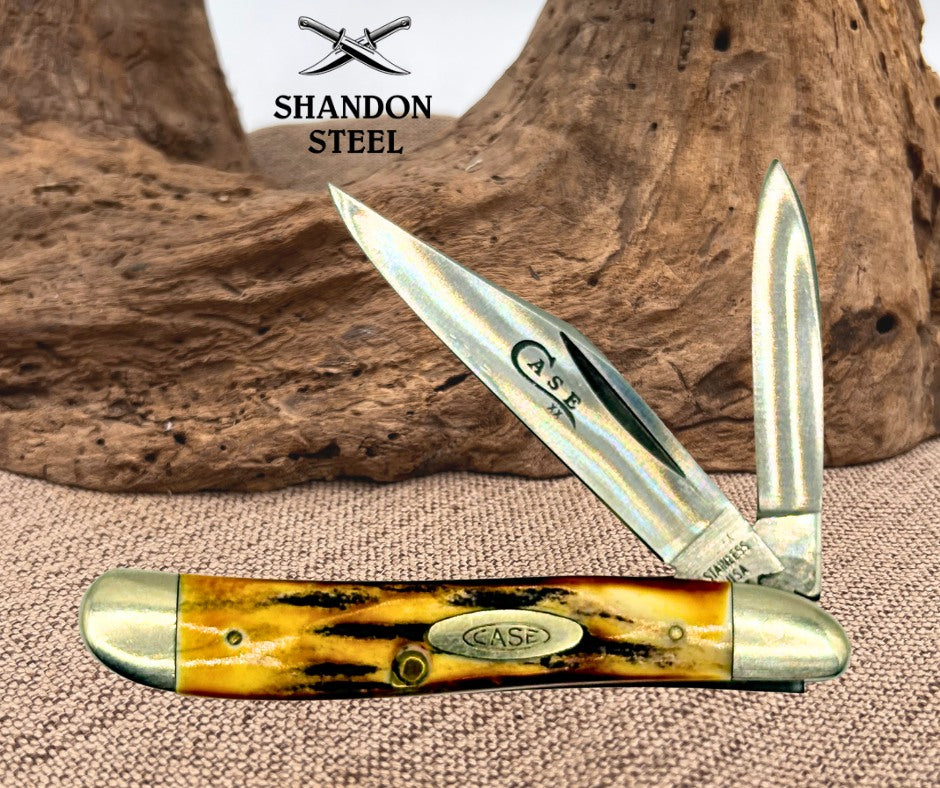 1978 Case XX USA 5220 SSP Stag Peanut 2 Blade Folding Pocket Knife (12)