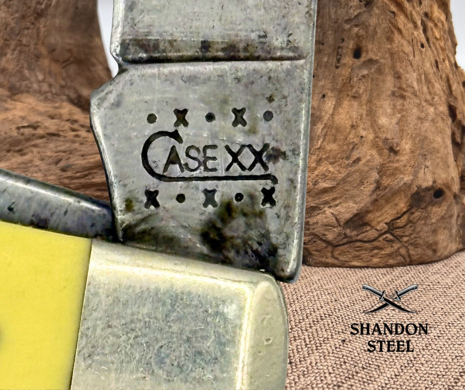 CASE XX 3375 CV YELLOW DELRIN LARGE PREMIUM STOCKMAN KNIFE USA 3375 CV 2000 (12)