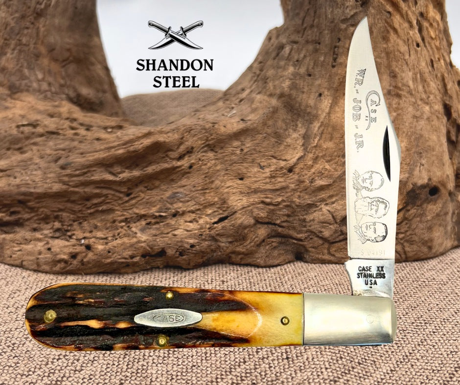 Case XX USA 5143 SSP Founders Knife Stag Handles 1979 Grand Daddy Barlow (2)