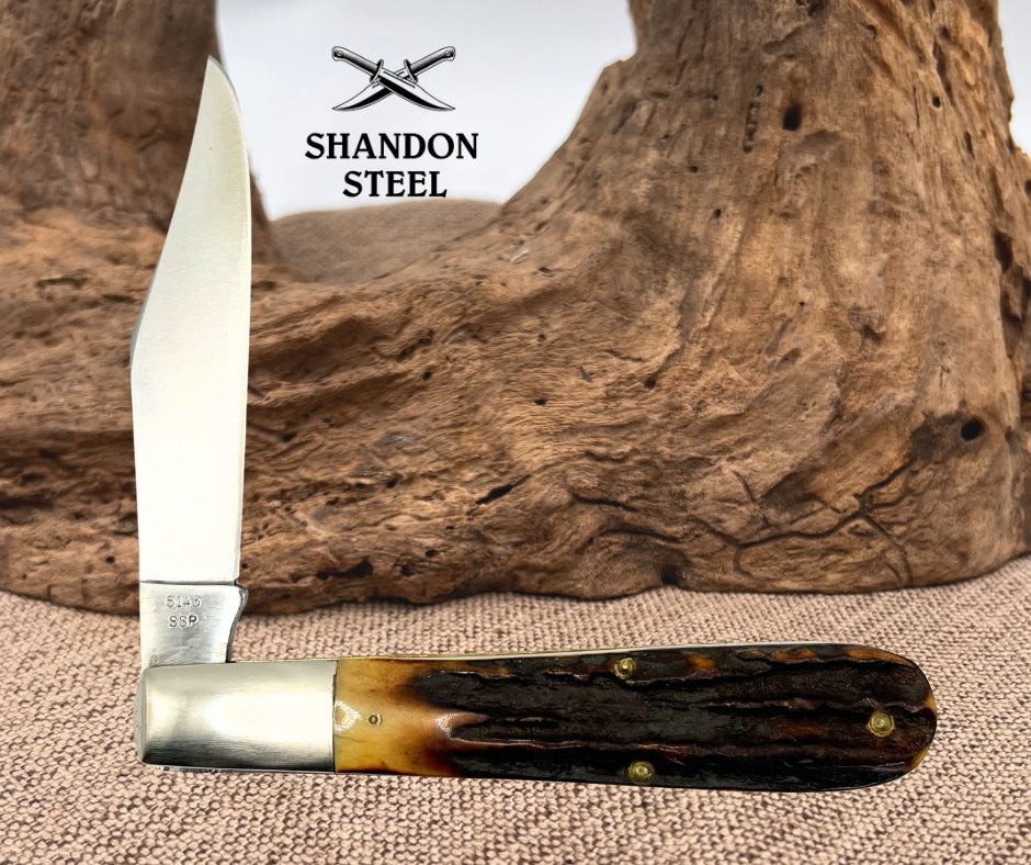 Case XX USA 5143 SSP Founders Knife Stag Handles 1979 Grand Daddy Barlow (2)