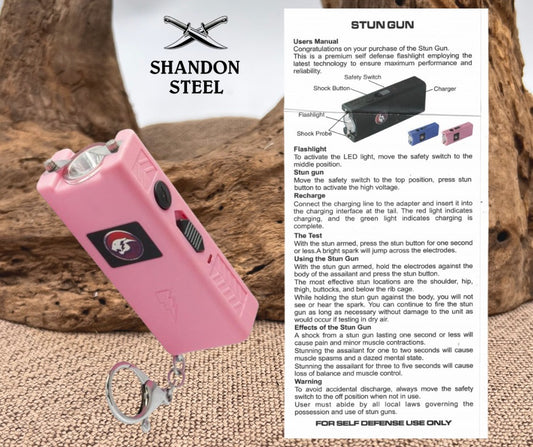 Cheetah Max Power Pink Mini Stun Gun, Micro USB CH-10PK