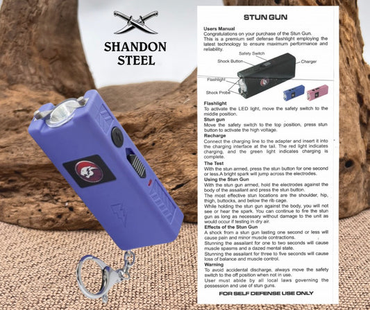 Cheetah Max Power Purple Mini Stun Gun, Micro USB CH-10PR