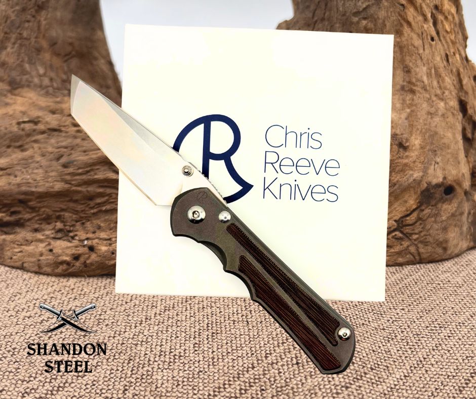 Chris Reeve Knives Small Inkosi Glass Blasted - Natural Canvas Micarta / Tanto