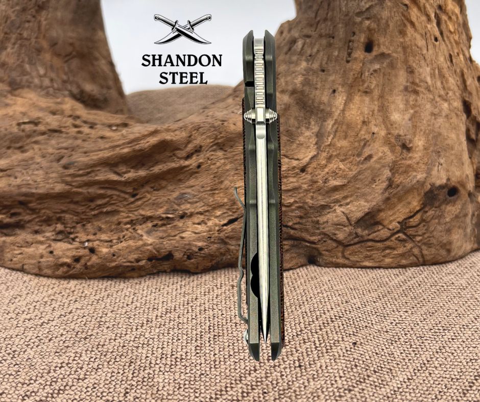 Chris Reeve Knives Small Inkosi Glass Blasted - Natural Canvas Micarta / Tanto