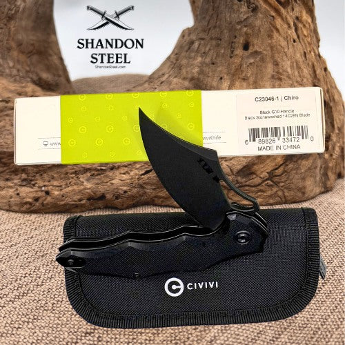 CIVIVI Knives Chiro Liner Lock C23046-1 G10 14C28N Pocket Knife Stainless