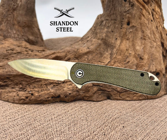 Civivi Knives Elementum C907T D2 Stainless Steel Dark Green Micarta (119)