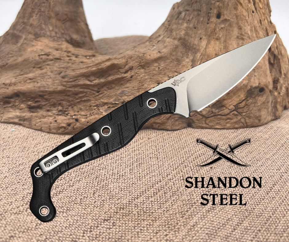 Civivi SOKN Fixed Knife 2.88" Full Tang Nitro V Steel Blade Black G10 Handle CIVC220271