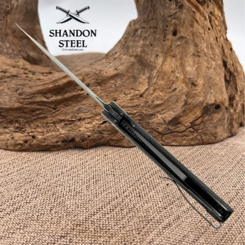 CIVIVI Ortis Flipper & Thumb Hole Knife Carbon Fiber Handle Damascus Blade (N2)