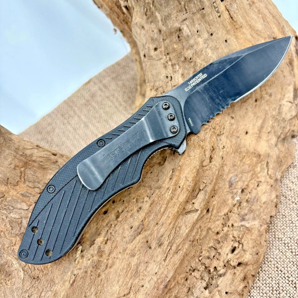 Kershaw 1605CKTDST Clash Speedsafe 8Cr13MoV Combo Blade Folding Knife (188)