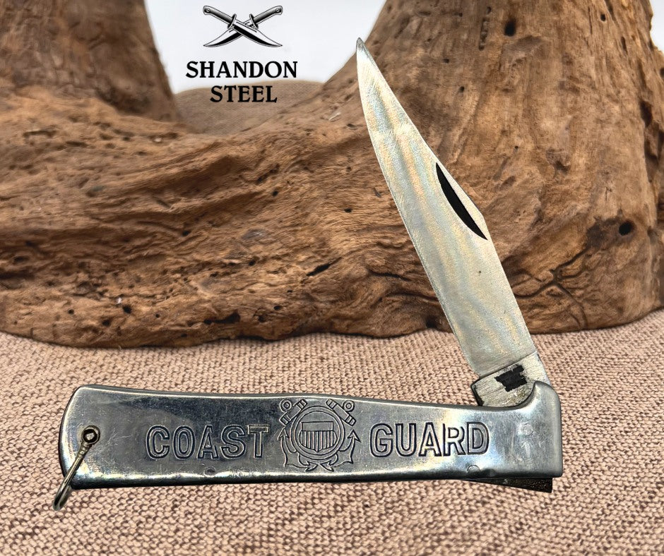 Coast Guard Vintage 1970s Stainless Steel Seki Japan Lock Blade Pocket Knife -13
