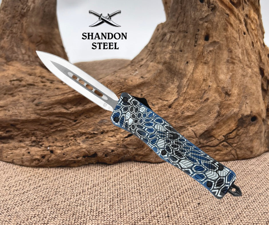 Cobratech OTF Small CTK-1 Blue Cobra Skin (Cerakote) SBCSCTK-1SDAGNS