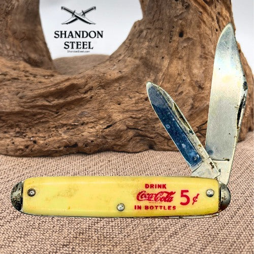COCA COLA USA VINTAGE ADVERTISING COKE AD JACK POCKET KNIFE KNIVES TOOLS (205)