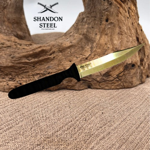 Cold Steel Bowie Spike 4" German 4116 Steel & Sheath G-10 Styled Griv-Ex 53NBS