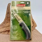 COLEMAN POCKET KNIFE 4 1/2" CLOSED RUBBER HANDLE 440 SS BLADE SERRATED NYLON SH