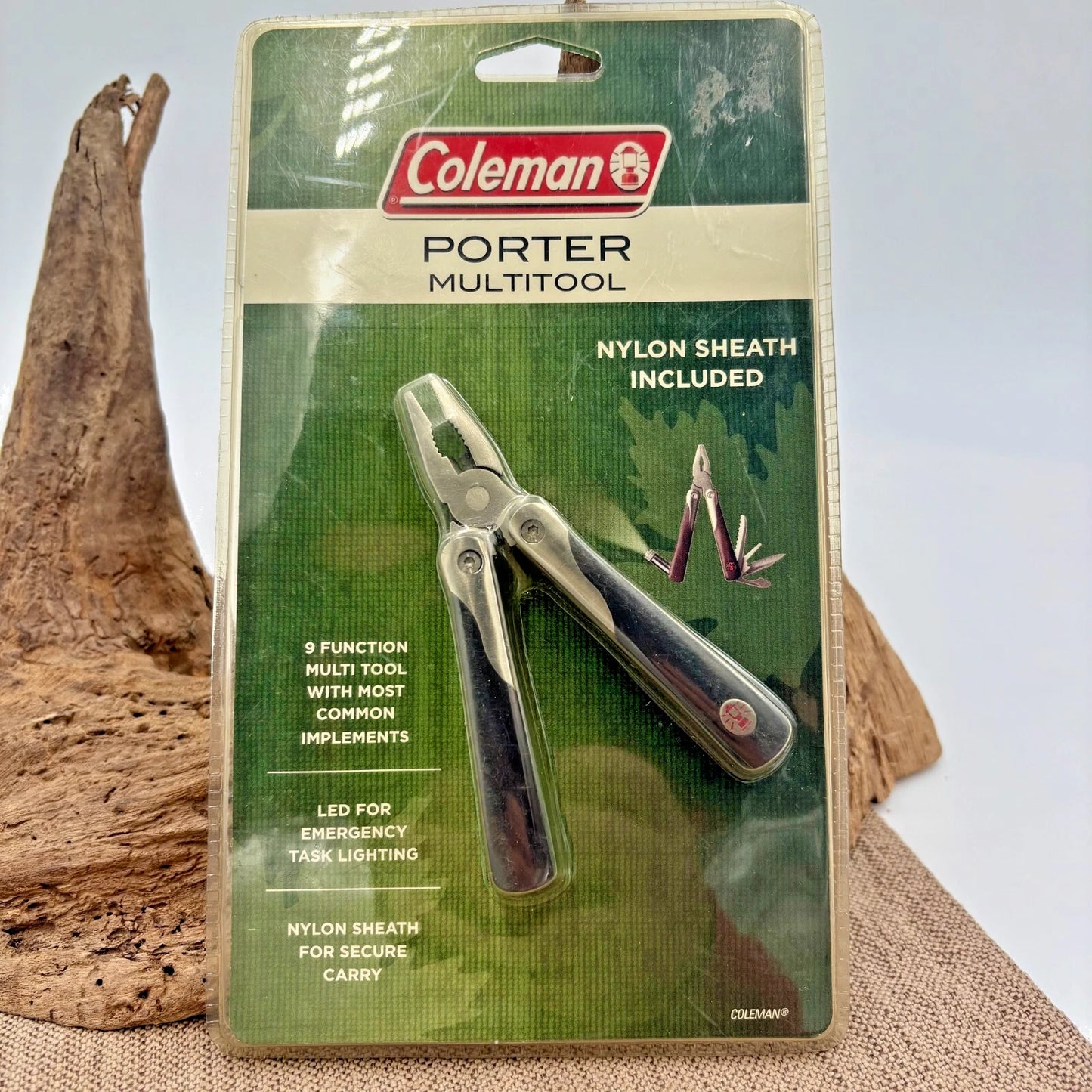 Coleman Porter WD012 Black Folding Multi Tool With Sheath Pliers Knife Saw