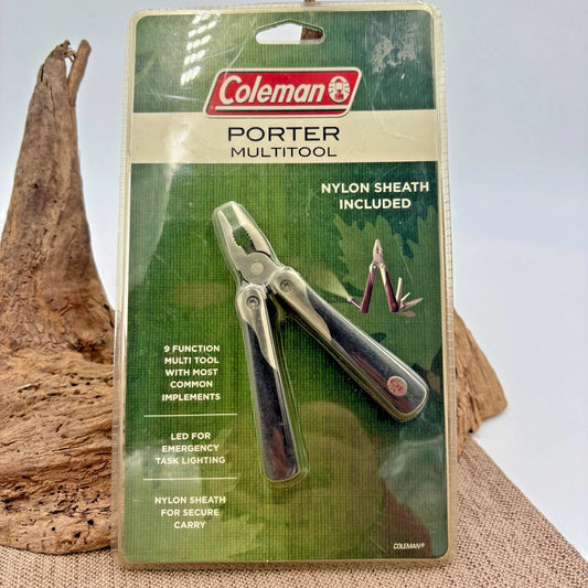 Coleman Porter WD012 Black Folding Multi Tool With Sheath Pliers Knife Saw