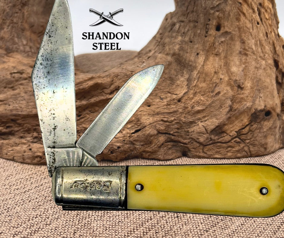 Barlow Colonial 2 Blade Carbon Steel Folding Pocket Knife Vintage USA (59)