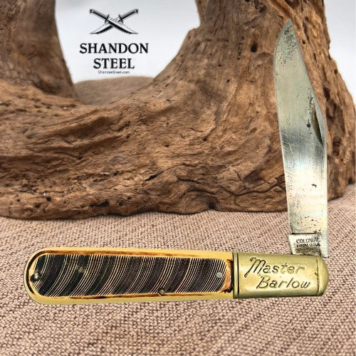 Colonial Master Barlow Large Pocket Knife Providence USA 5” Folding Knife (103)