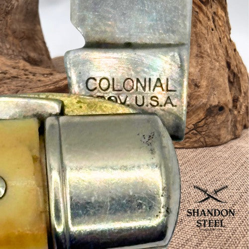 COLONIAL KNIFE CO Two-Blade Electrician’s Knife with Carbon Steel Blades (189)