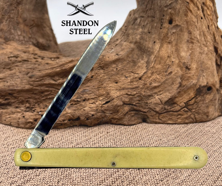 Colonial USA Melon Advertising Knife Folding Serrated Vintage Pocket Knife (81)