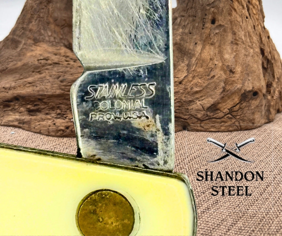 COLONIAL KNIFE CO. Melon Tester, 5.75" Long Stainless Pocketknife, Vintage (178)