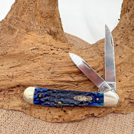 Case XX 2000 USA 6249 W SS Copperhead Blue Jigged Bone - Wharncliffe Blade (67)
