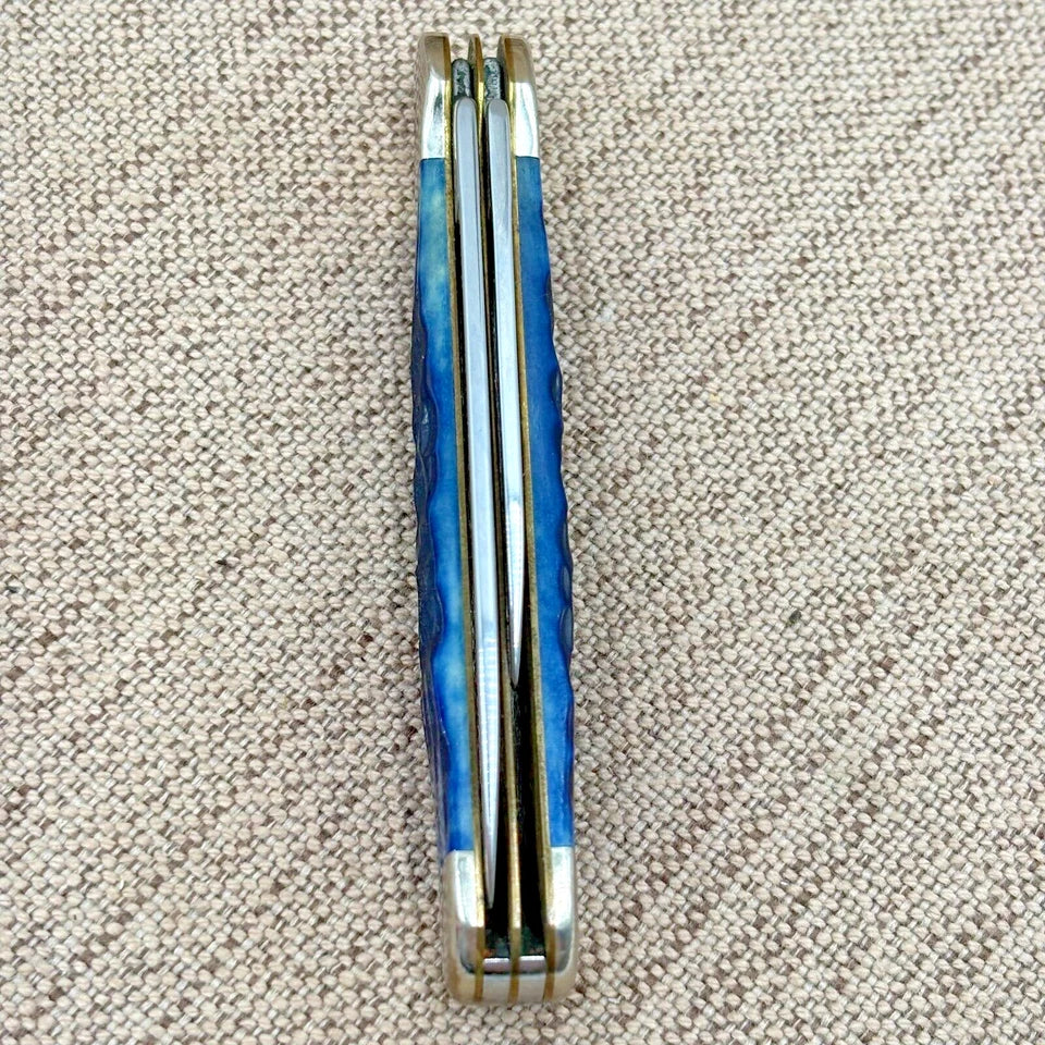 Case XX 2000 USA 6249 W SS Copperhead Blue Jigged Bone - Wharncliffe Blade (67)