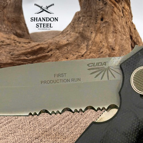 Camillus CUDA Liner-Lock Folding Pocket Knife ATS-34 Tanto G10 Grip EXCELLENT 61