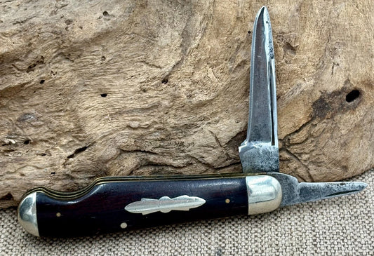 E.C. SIMMONS VINTAGE KEEN KUTTER 2 BLADE EASY OPEN POCKET KNIFE USA RARE (243)