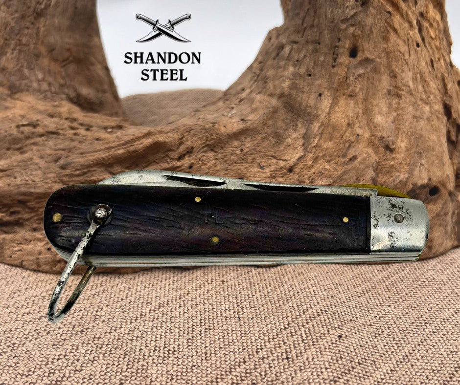 Camillus Vintage Electrician Folding Pocket Knife 2 Blade New York, USA (21)