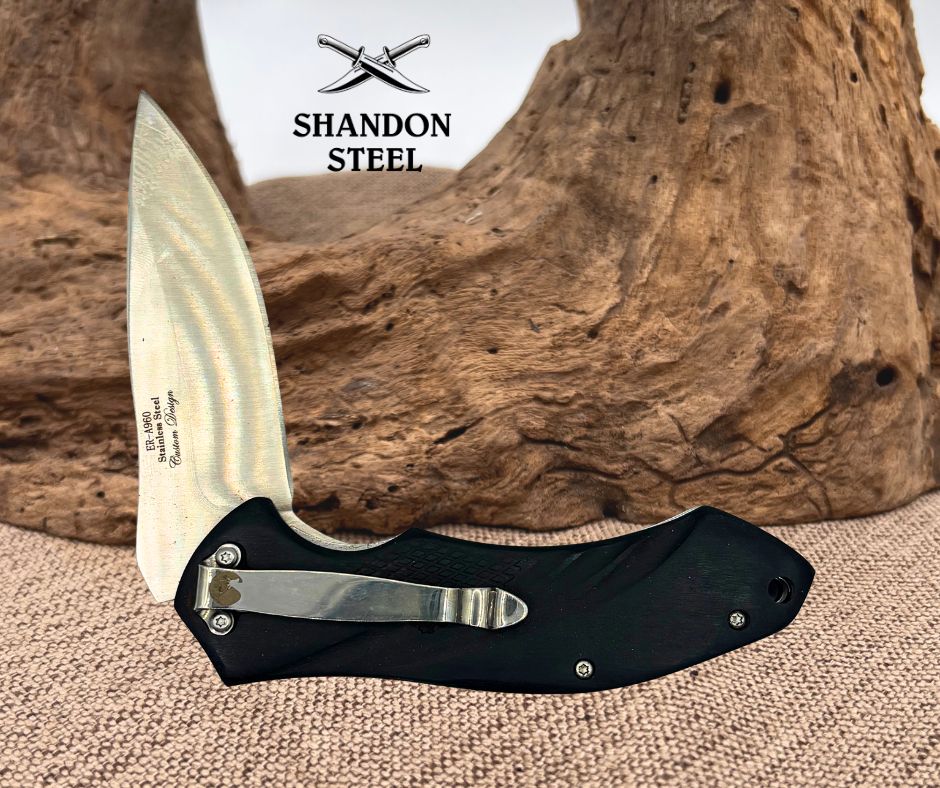 Elk Ridge ER-A960BK Spring Assist 3.5-inch Locking Blade Pocket Knife (146)
