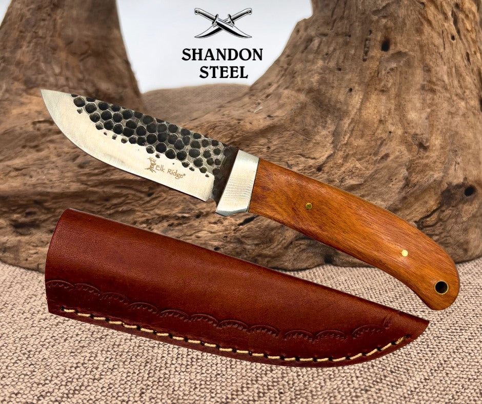 Elk Ridge ER-268 Fixed Blade Knife 8in Stainless Steel Wood Handle Sheath (C20)