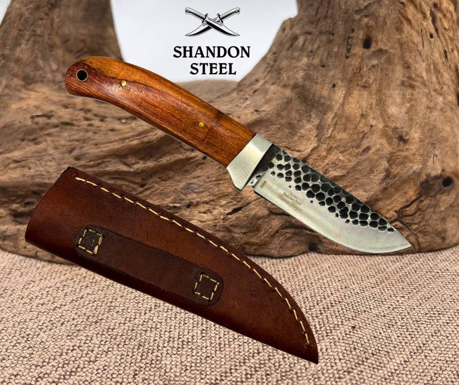 Elk Ridge ER-268 Fixed Blade Knife 8in Stainless Steel Wood Handle Sheath (C20)