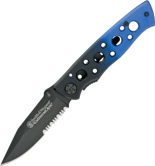 S&W CK111S Extreme OPS Folder Blue / Black (Black Serr)