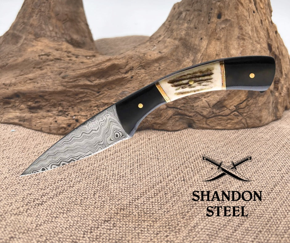 Marbles Fixed Blade Stag Damascus MR644D