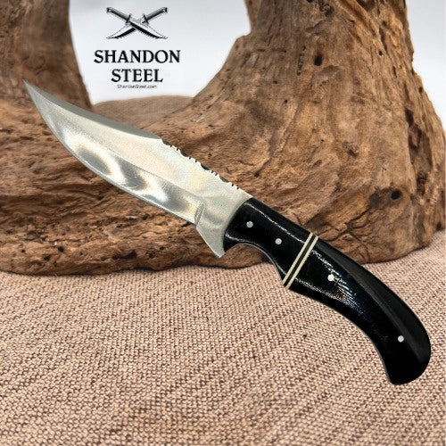 Skinner Knife 4.25in Blade Stainless Steel Sheath Full Tang Hunting Camping (13)