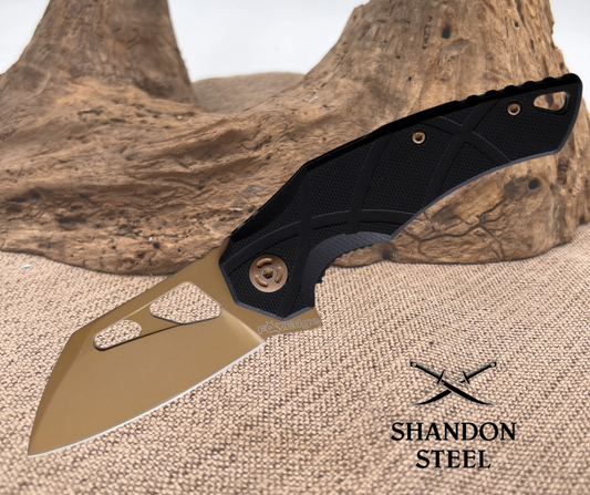 Fox Edge Atrax Linerlock Tan/Black FE-011