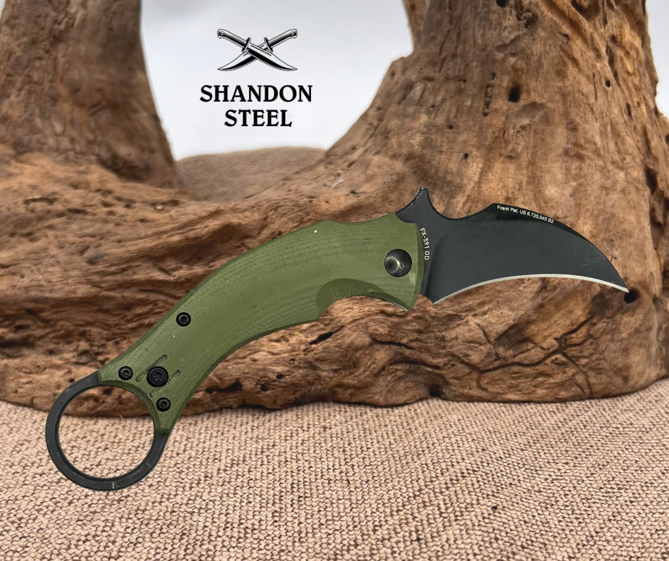 Fox Bastinelli BlackBird Karambit FX-591OD N690 Od Green G10 Folding Knife (34)