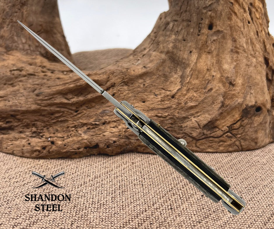 Frank B Italian Stiletto 9" Bayonet Blade, Abalone