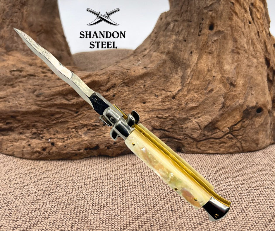 Frank B Italian Stiletto 9" Kris Blade, Mother of Pearl