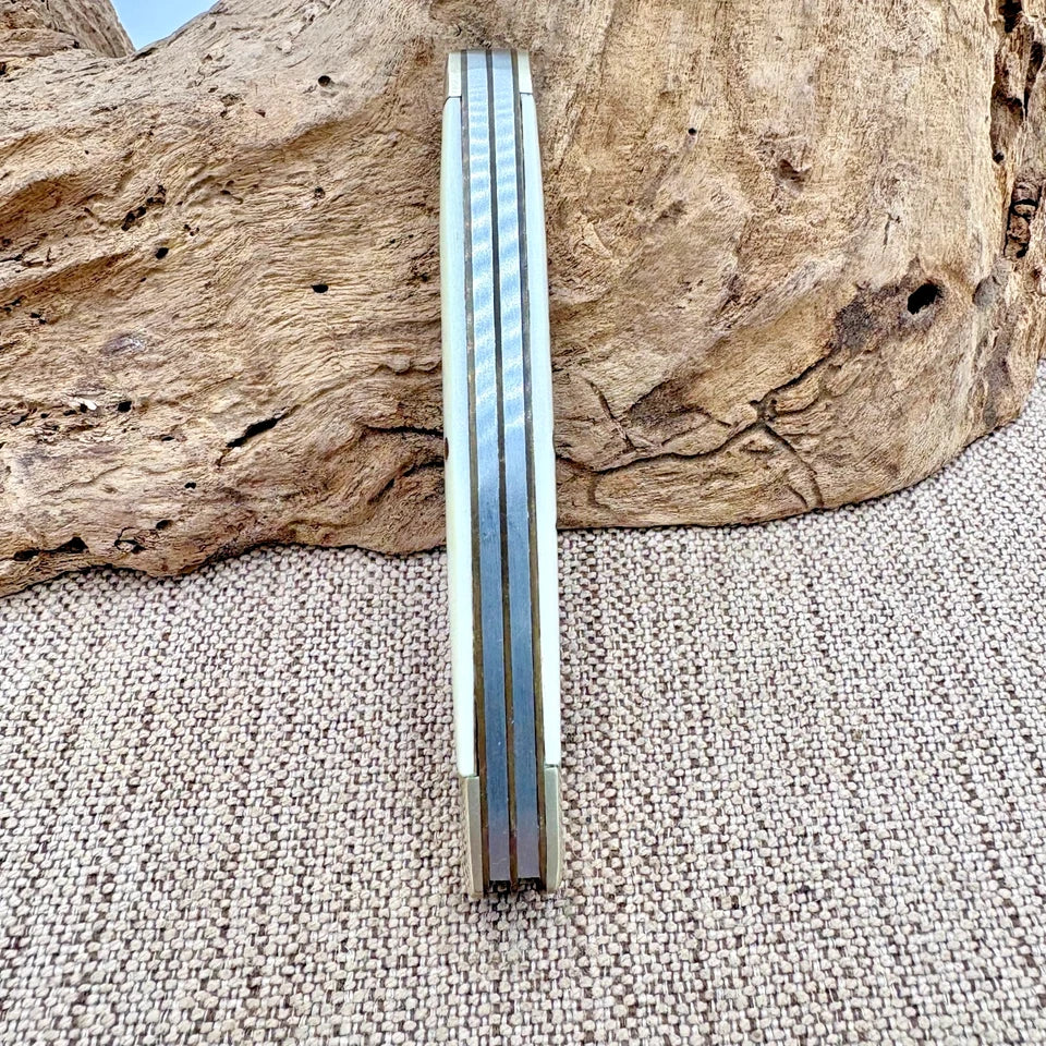 Timeless Classics Pocket Knife Trapper Frost Cutlery Knives Cream Scales (138)