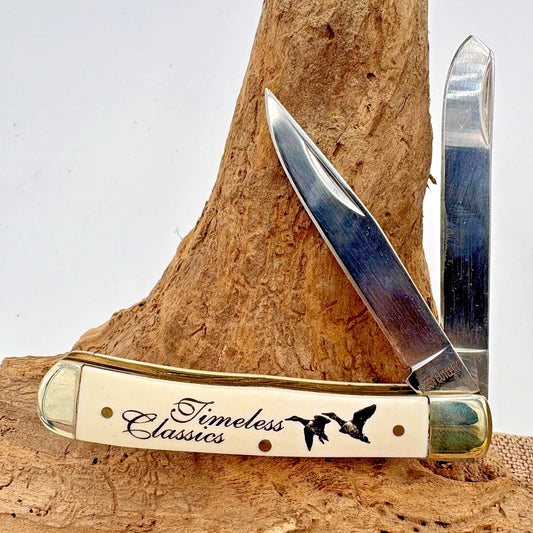 Timeless Classics Pocket Knife Trapper Frost Cutlery Knives Cream Scales (138)