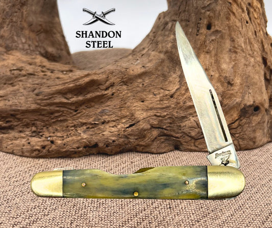 Frost Cutlery Whittler Pocket Knife Stainless Steel Blade Smooth Bone Handle 89